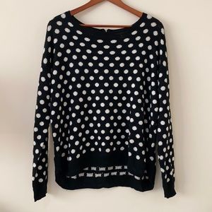 H&M navy polkadot sweater